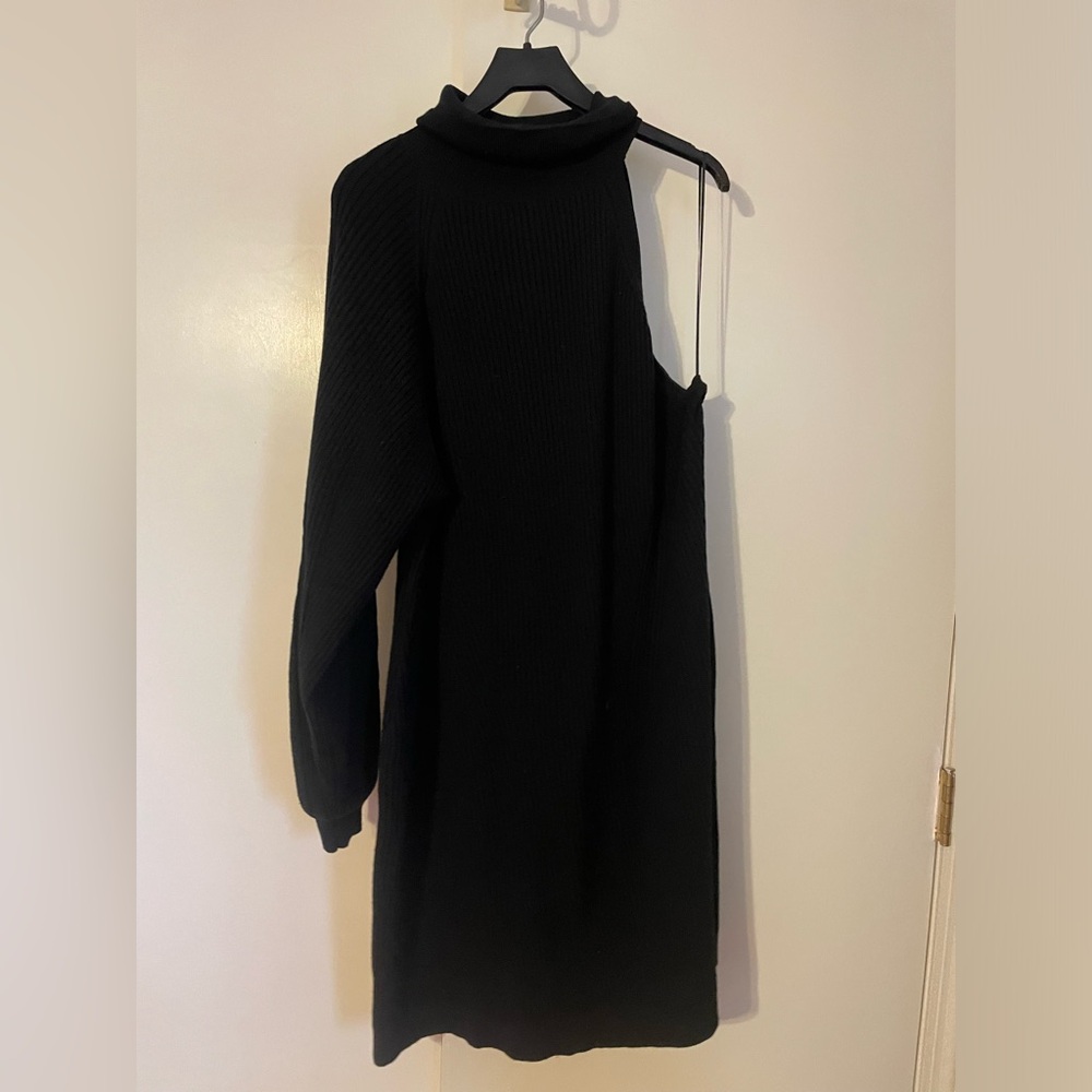 Anthropologie one shoulder sweater dress 3X